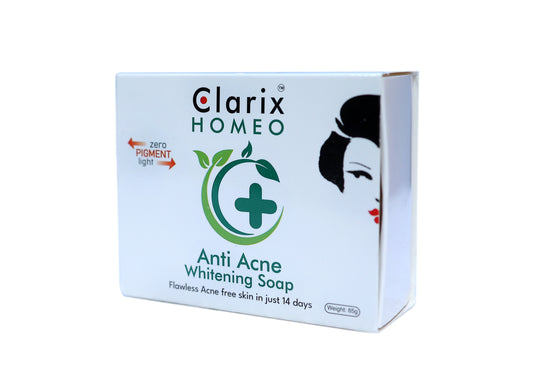 Clarix Homeo Anti-Acne & Whitening Soap – For Flawless, Radiant Skin in 14 Days (85g)