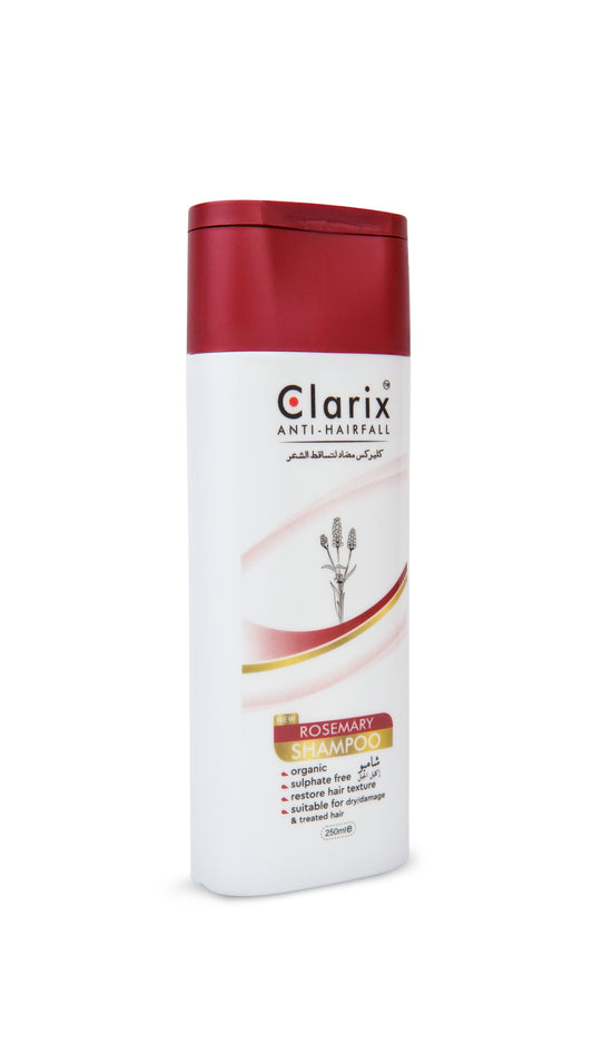 Clarix Anti-Hairfall Rosemary Shampoo - Sulphate Free Formula for Long, Strong & Volumatic Hair - 250ml