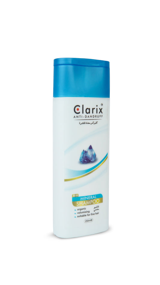 Clarix Anti-Dandruff Mineral Shampoo - Organic & Volumising Formula for Fine Hair - 250ml