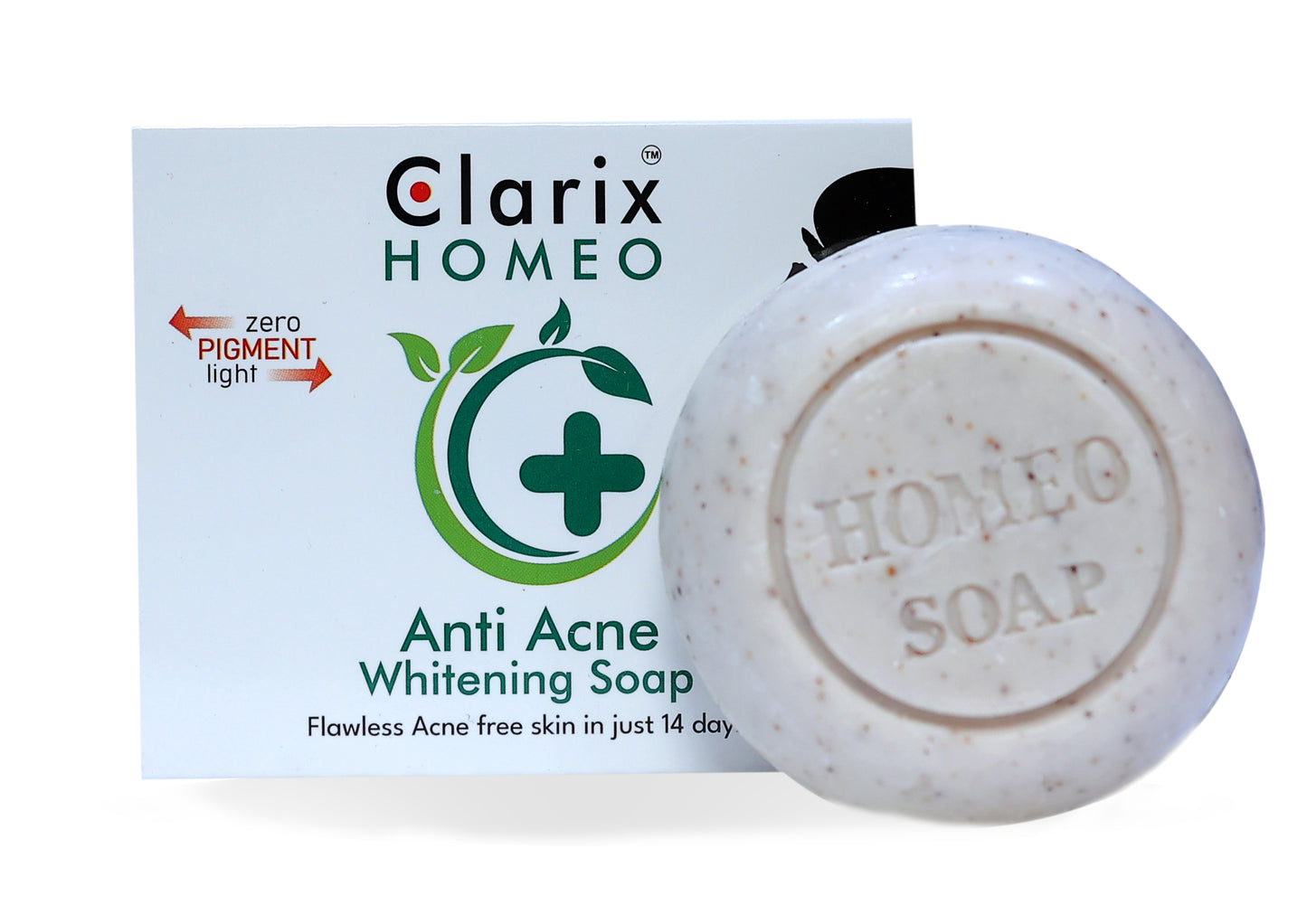 Clarix Homeo Anti-Acne & Whitening Soap – For Flawless, Radiant Skin in 14 Days (85g)