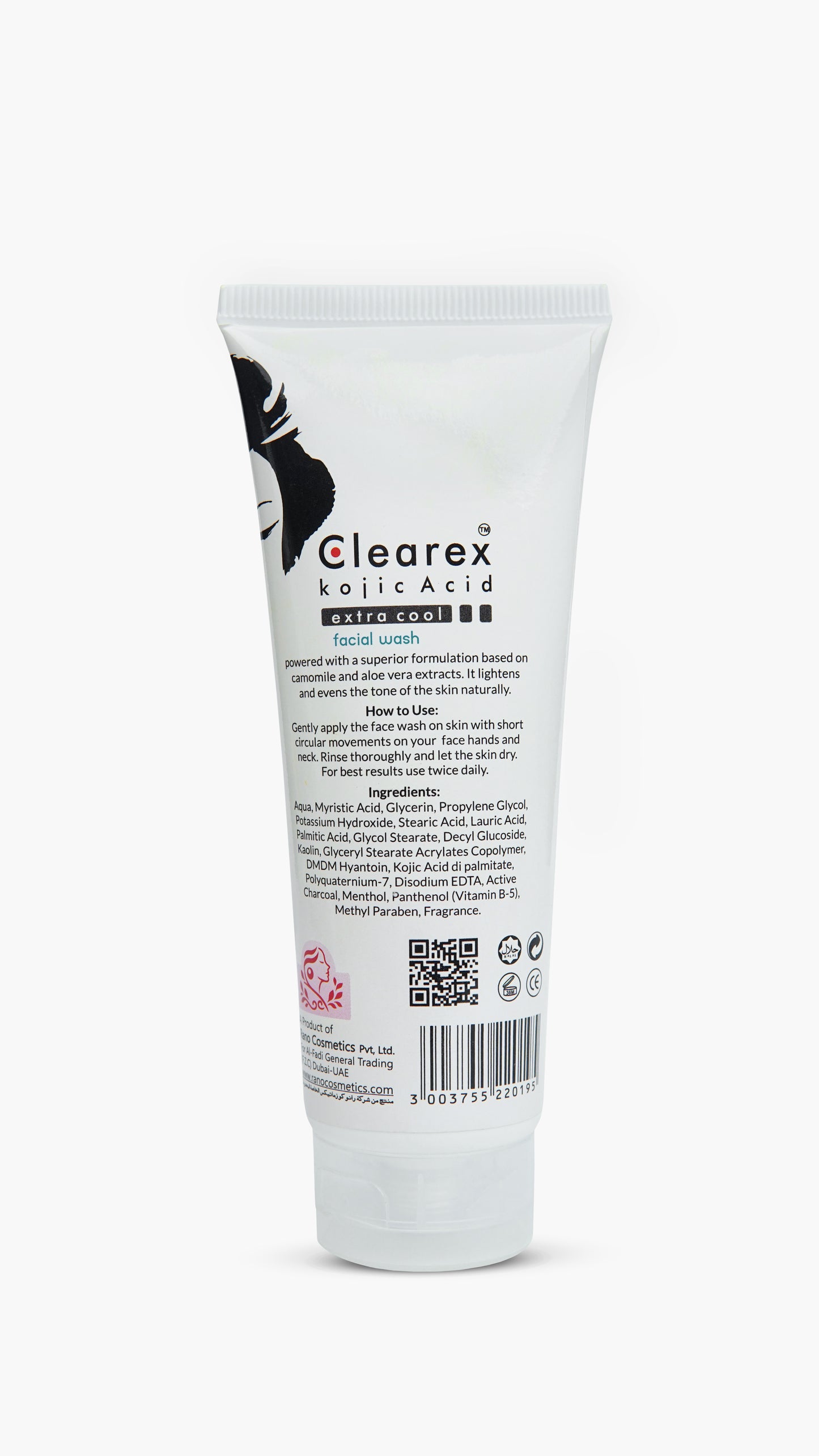 Clearex Kojic Acid Extra Cool Facial Wash with Charcoal Extracts