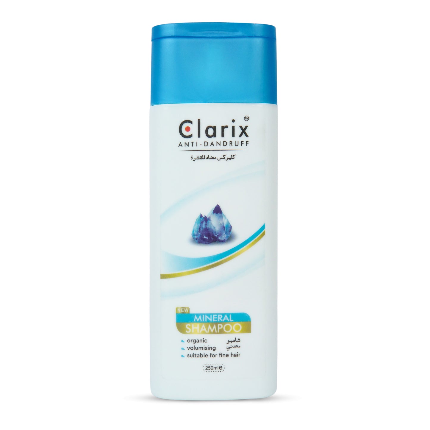 Clarix Anti-Dandruff Mineral Shampoo - Organic & Volumising Formula for Fine Hair - 250ml