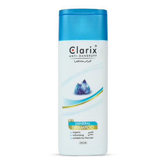 Clarix Anti-Dandruff Mineral Shampoo - Organic & Volumising Formula for Fine Hair - 250ml