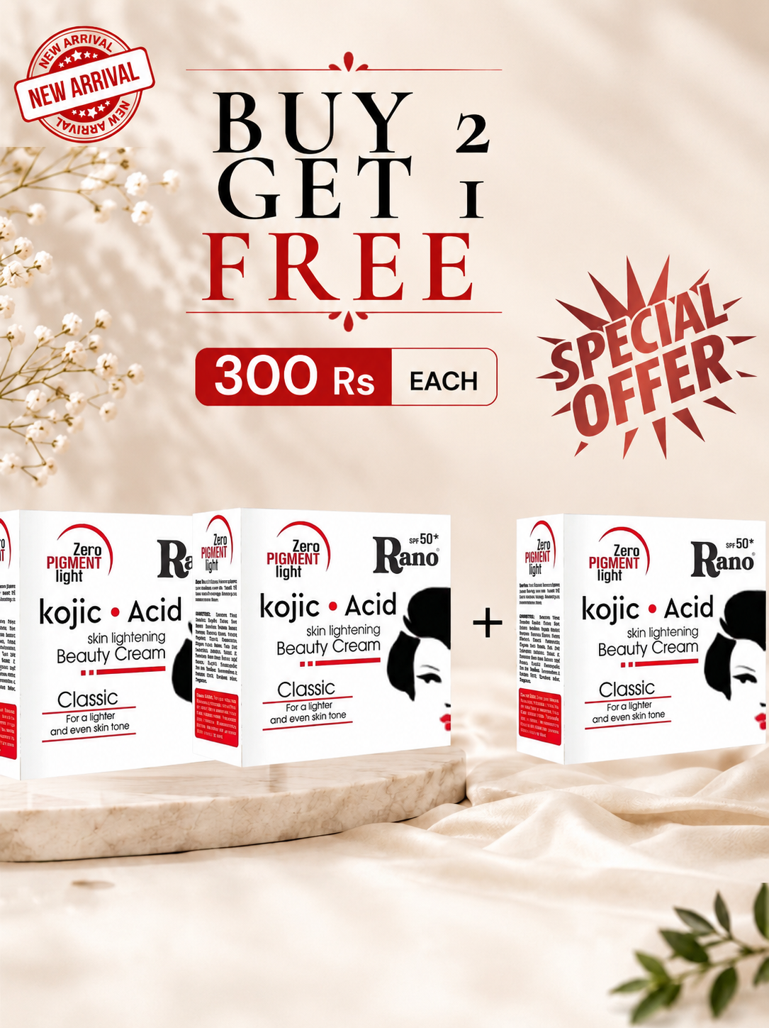 Rano Kojic Acid Skin Lightening Beauty Cream – Classic
